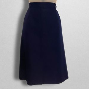 Vintage Panther navy blue midi pencil skirt